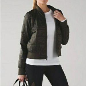 Lululemon olive bomber jacket